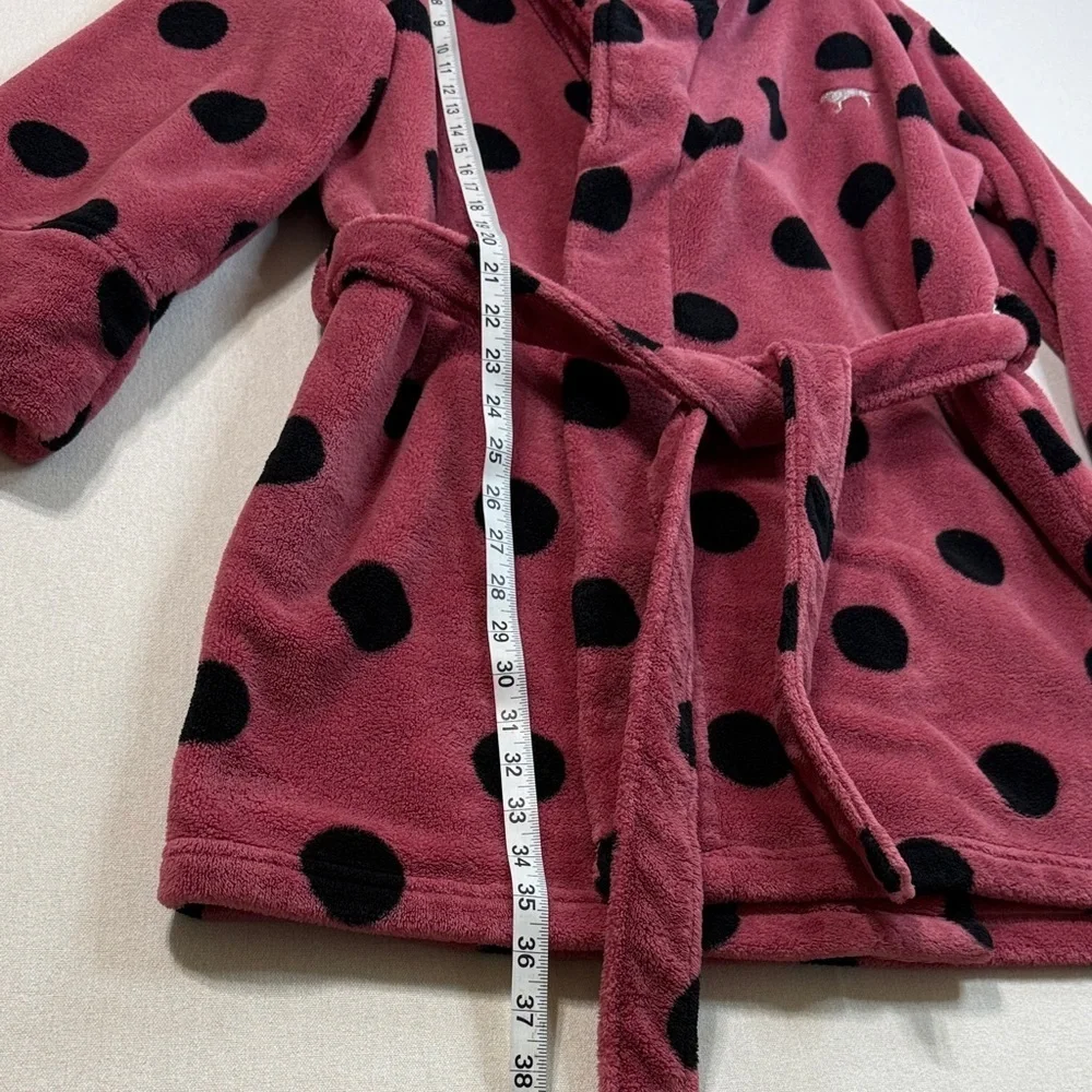 PINK Victoria's Secret Pink and Black Polka Dot Robe - Picture 4 of 6
